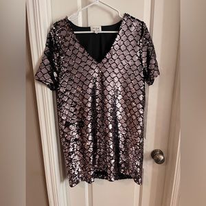 Sequin shift dress